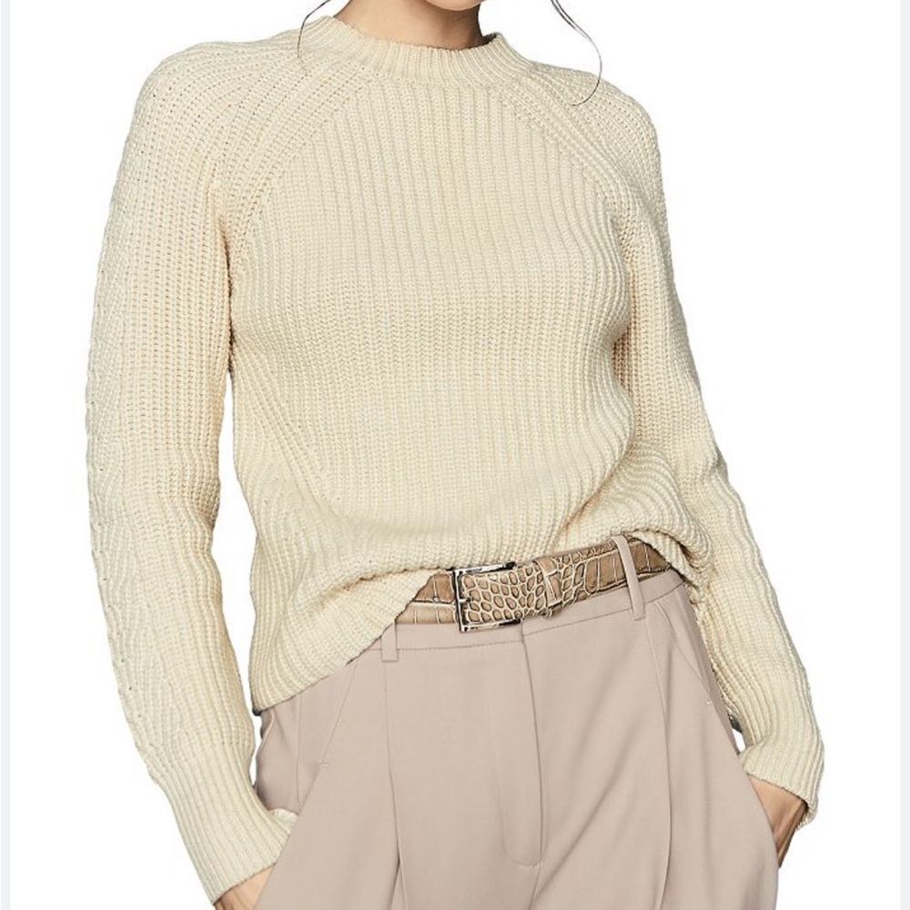 Reiss aisling chunky ribbed knit jumper sweater in cream women’s size S